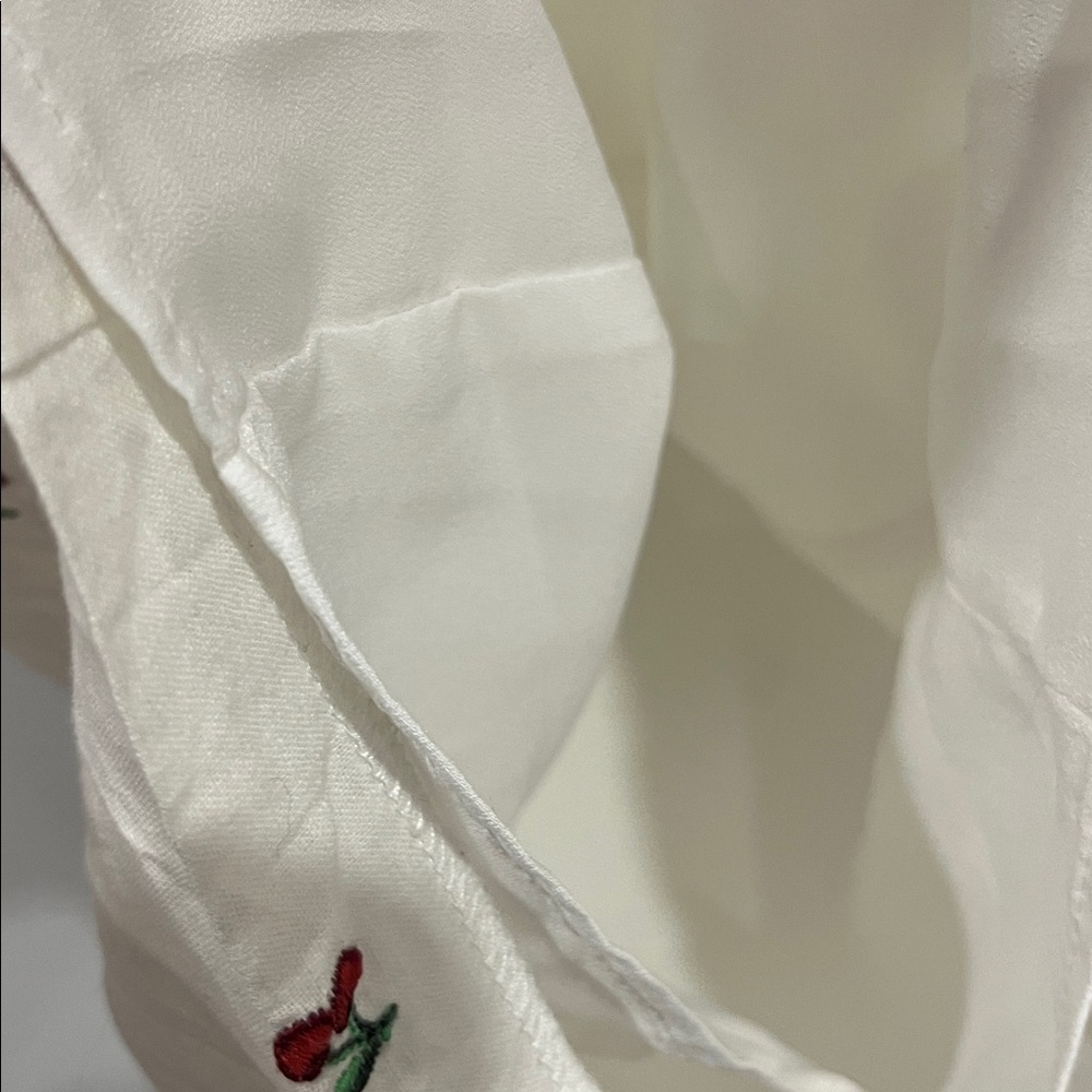 Linen Blend Cherry Dress - Picture 7 of 9